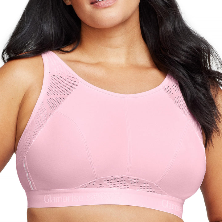 Glamorise Damen Sports Bra, Undurchsichtige 75C Rosa, 75C Rosa