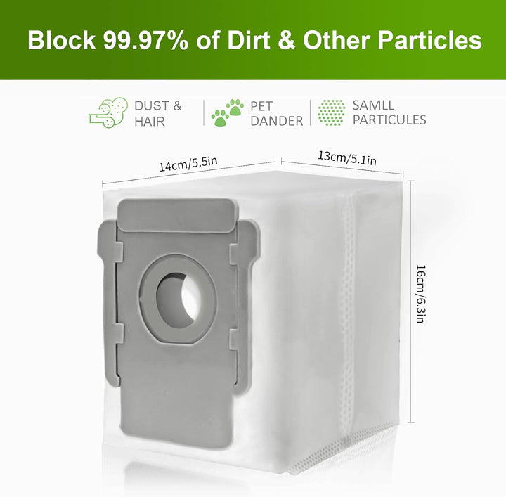 KGC 10 Stück Staubsaugerbeutel kompatibel mit iRobot Roomba i7 i7+ i8 i8+ i3 i3+ j7+ s9+ i4, Ersatz