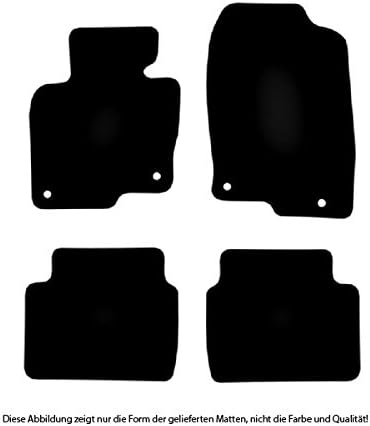 Bär-AfC MA61635 Gummimatten Auto Fussmatten Schwarz, Erhöhter Rand, Set 4-teilig, Passgenau für Mazd