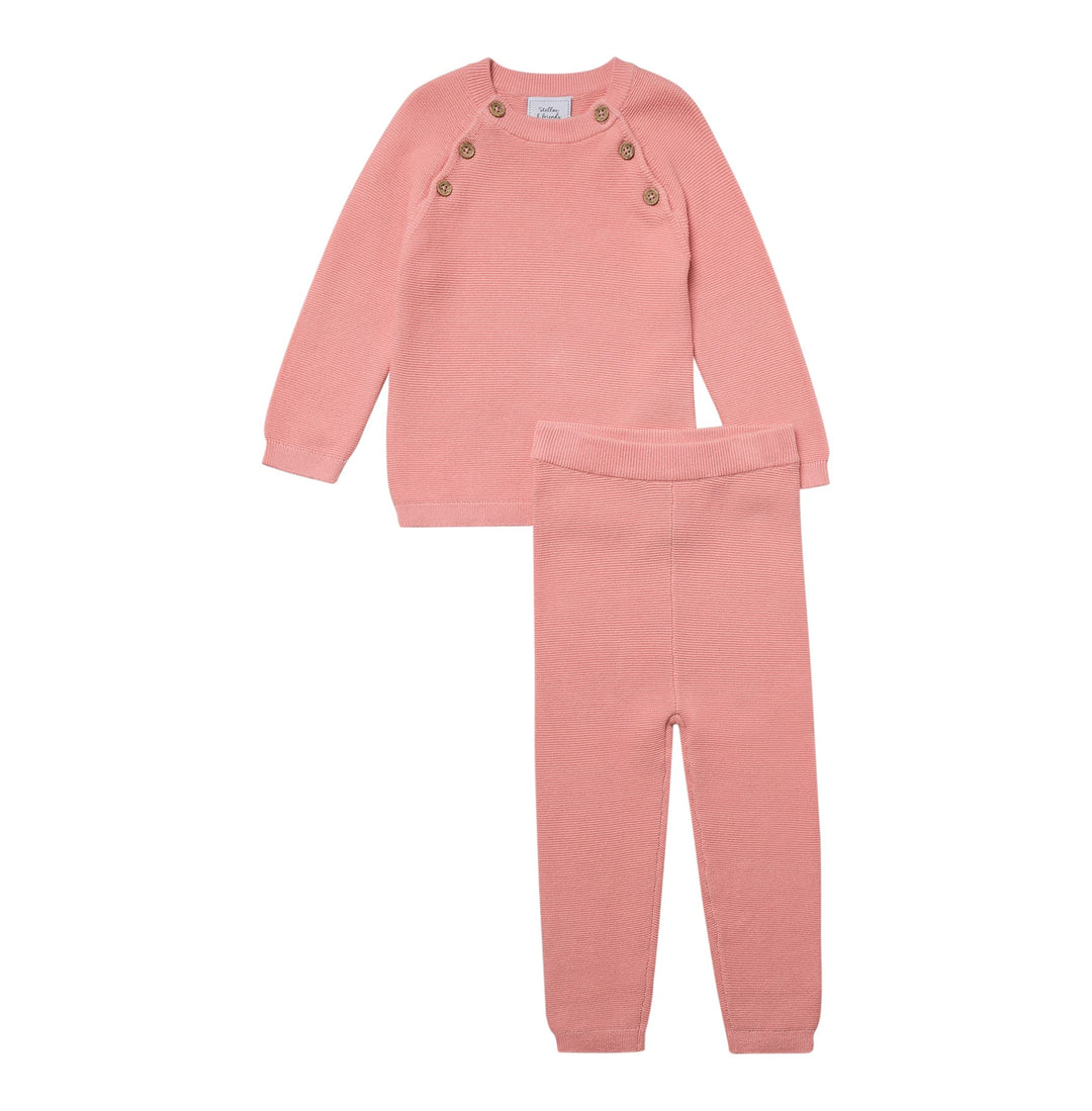 Stellou & friends Baby-Set, Zweiteiler für Babys und Kleinkinder aus 100% Bio-Baumwolle, Langarm-Str
