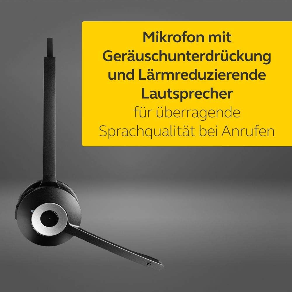 Jabra Pro 930 DUO UC DECT Kabelloses On-Ear Stereo Headset - Unified Communications zertifiziert - m