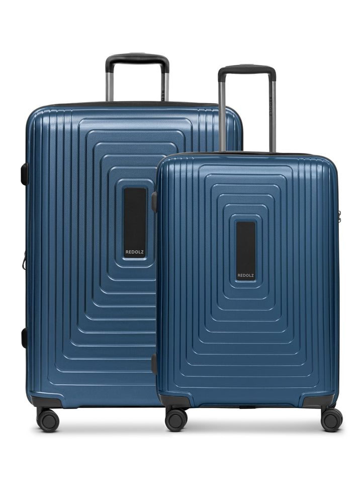 REDOLZ Hartschalen Koffer-Set-2-teilig | L Trolley 52 x 34 x 77 cm - 4,4 kg + M Trolley 46 x 30 x 66