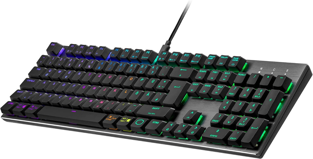 Cooler Master SK652 Mechanische Tastatur (Full-Size) – Mit flachen, schwebenden Tasten, RGB-Beleucht