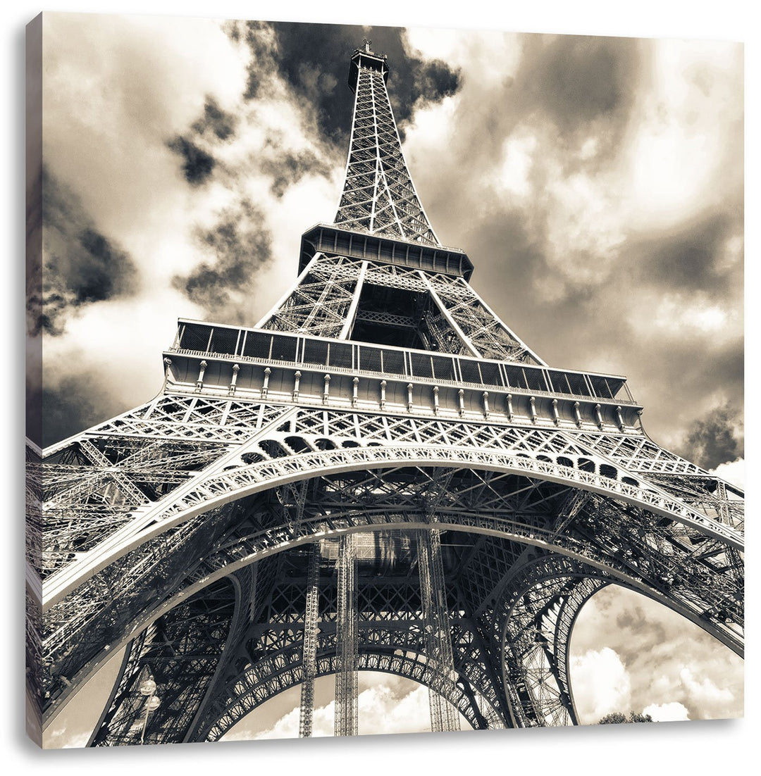 Prächtiger Eifelturm in Paris, Format: 70x70 auf Leinwand, 70x70