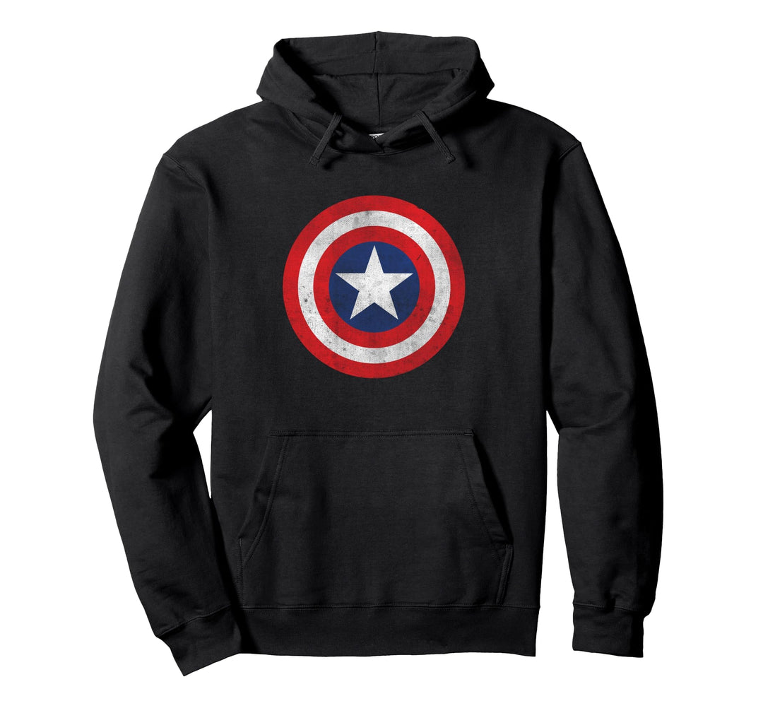 Marvel Captain America Classic Shield Graphic Pullover Hoodie