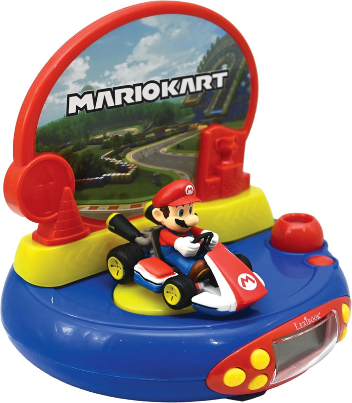 Lexibook RP500NI Mario Kart Nintendo Projektor-Wecker mit Klingeltönen, Eingebautes Nachtlicht, Proj