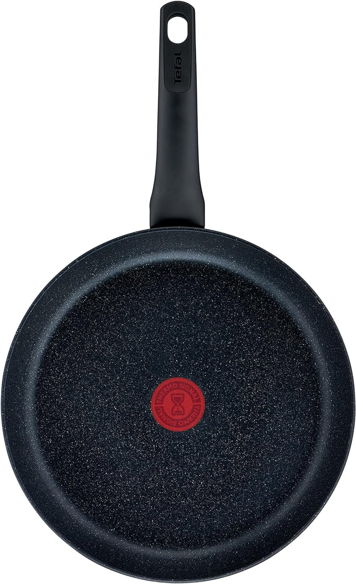 Tefal G28104 Black Stone Bratpfanne 24 cm | Mineralia+ Antihaftversiegelung | sicher | Thermo-Signal