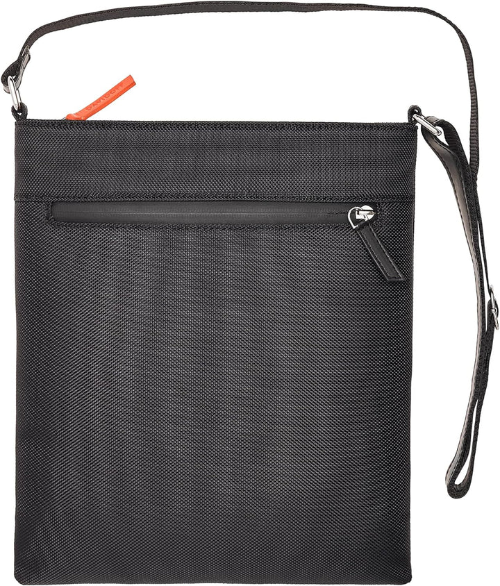 Davidoff Home Run Herren Messenger Bag Schwarz – moderne Schultertasche aus veganem Material – hochw