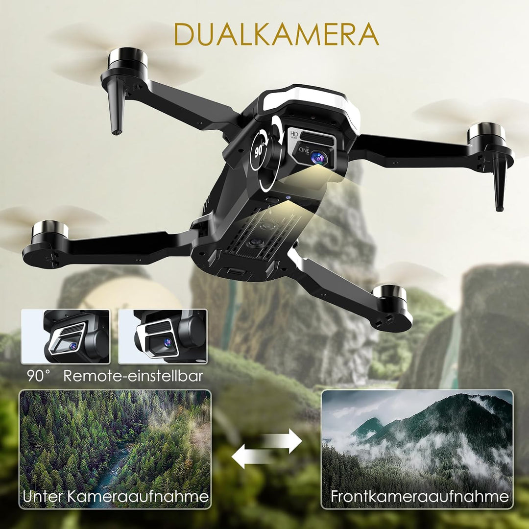 Robuster bürstenloser Motor-Drohne mit Kamera für Anfänger, CHUBORY A68 WiFi FPV Quadcopter mit 2K H