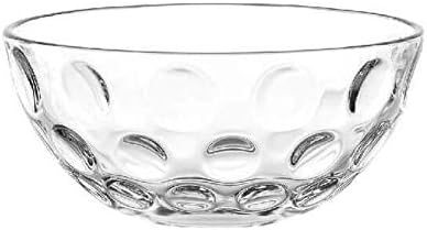 Leonardo Cucina Optic Glas-Schale, runde Schalen aus Glas, spülmaschinengeeignete Salat-Schälchen, 6