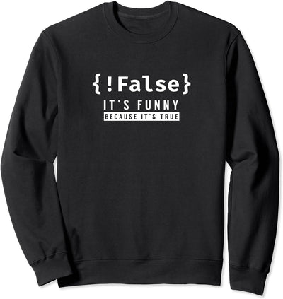 !False True Programmieren Programmierer Coder Coding Code Sweatshirt