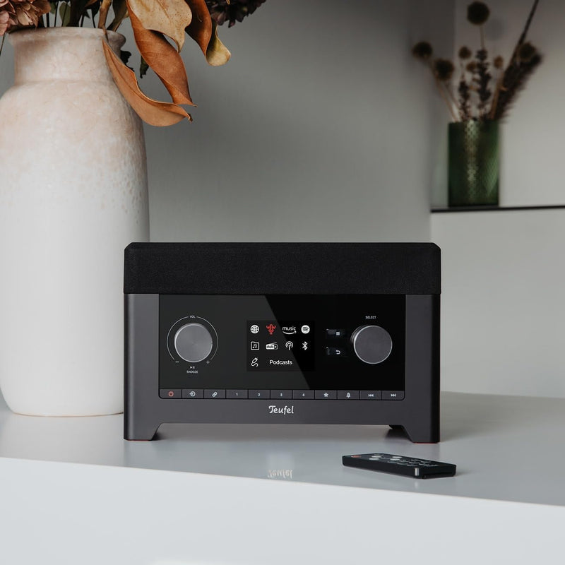 Teufel Radio 3SIXTY - Premium Digitalradio Bluetooth Lautsprecher, 360 Grad Sound, DAB+, Internetrad