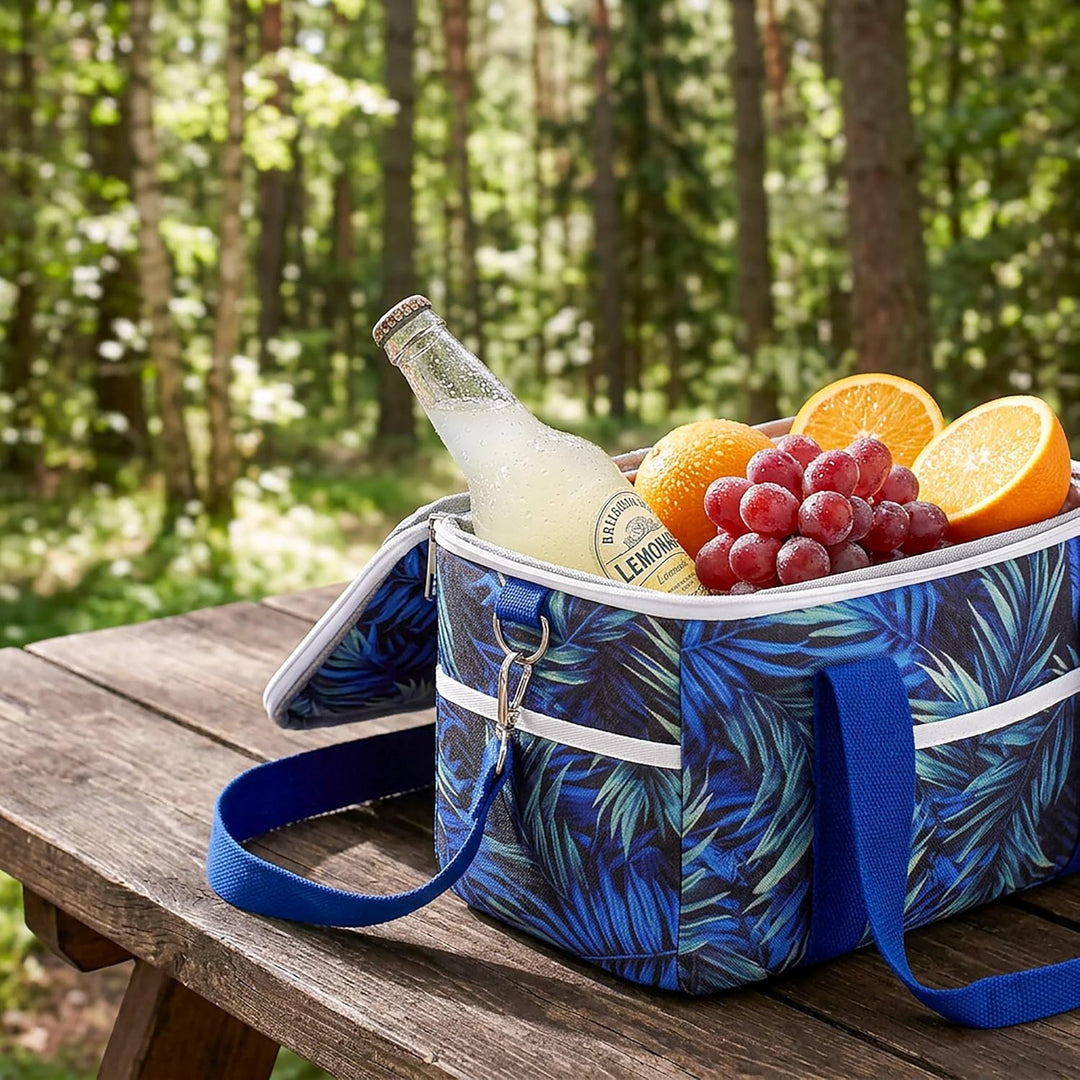 Grosse Thermo-Kühltasche 15L Isolierte Picknicktasche für Strand, Camping &amp; Einkauf. Faltbare Thermo
