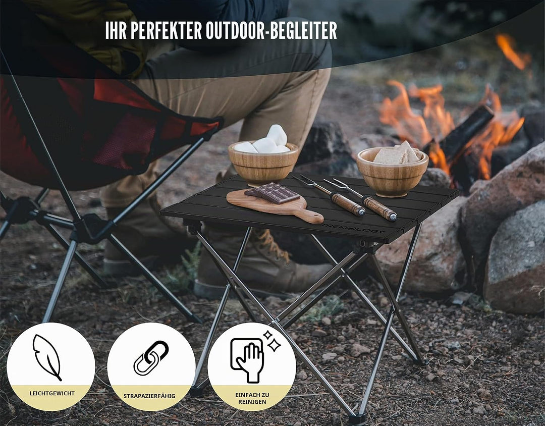 TREKOLOGY Tisch Kleiner Campingtisch Camping Beistelltisch Der Zusammenklappbar Leicht Zelttisch Kla