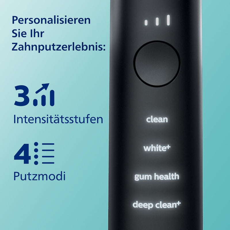 Philips Sonicare DiamondClean 9000 elektrische Zahnbürste, Schallzahnbürste mit App, Andruckkontroll