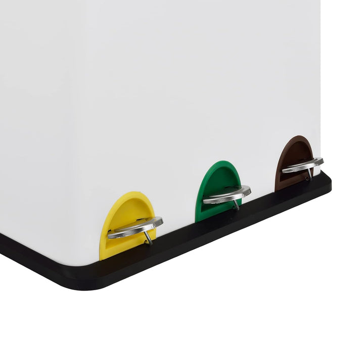 SVITA TC3X20 Treteimer 60 Liter 3x20L dreifach XXL Abfalleimer 3er-Mülleimer Mülltrennung Küchen-Eim