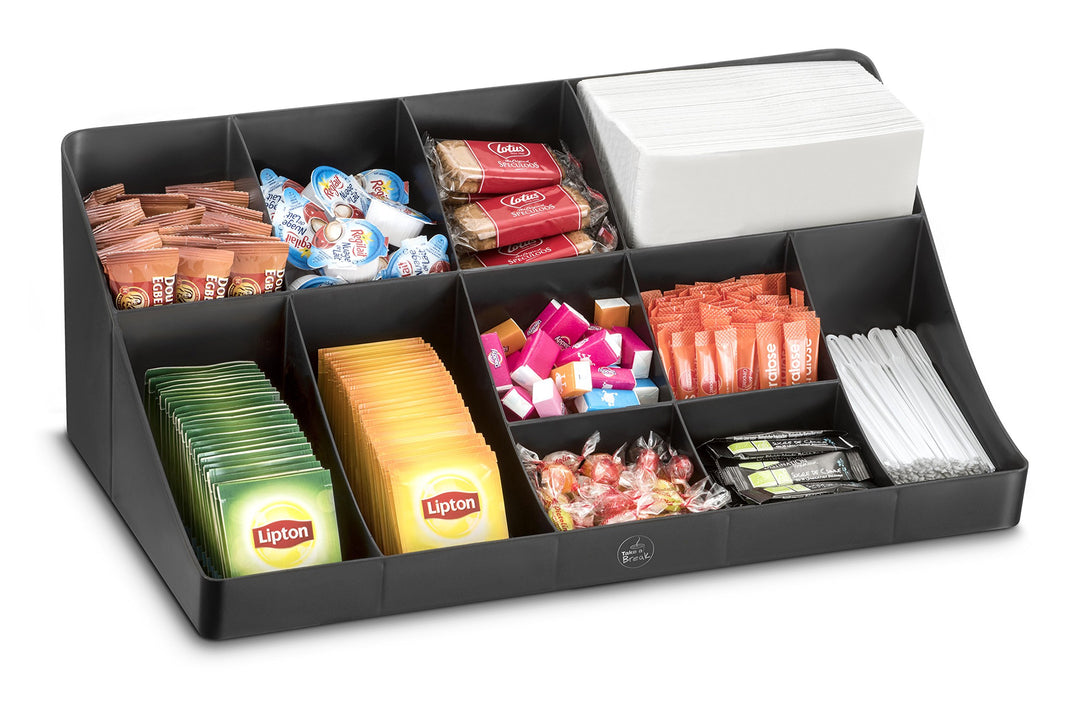 CEP 2230010011 23001 Dispenser 11 Fächer, Kunststoff, schwarz, 46,2 x 16,8 x 24,9 cm