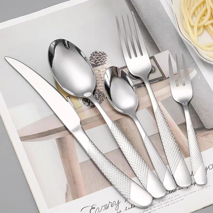 Besteck Besteck Set, Edelstahl Elegant Exquisit Dauerhaft, Steak Messer Gabel Löffel Für Zuhause, Ho