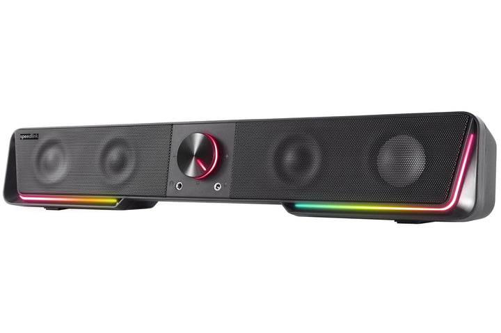 Speedlink Gravity RGB Stereo Soundbar – Lautsprecher mit Bluetooth-Verbindung für Smartphone/Tablet