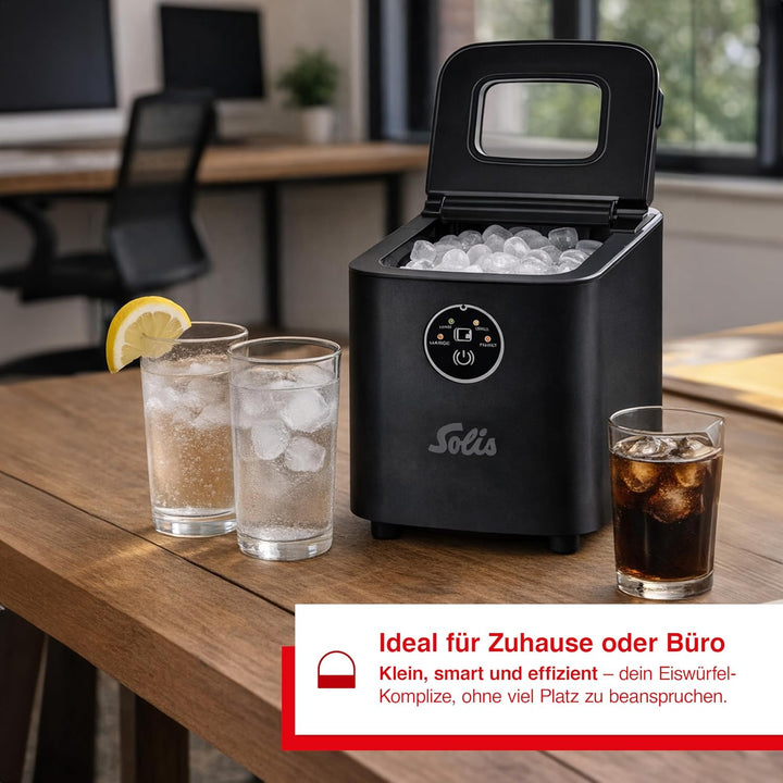 Solis Ice Cube Express Eiswürfelmaschine, 8 Eiswürfel in 8 Minuten, Ice Cube Maker mit einstellbarer