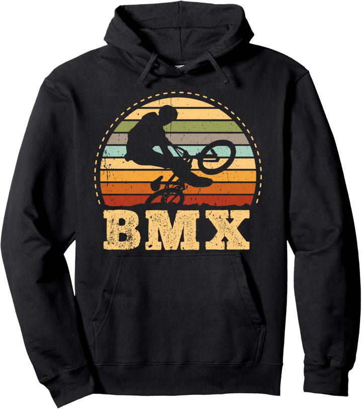 Vintage BMX Dirt Bike Freestyle Fahrer Geschnek Retro Pullover Hoodie