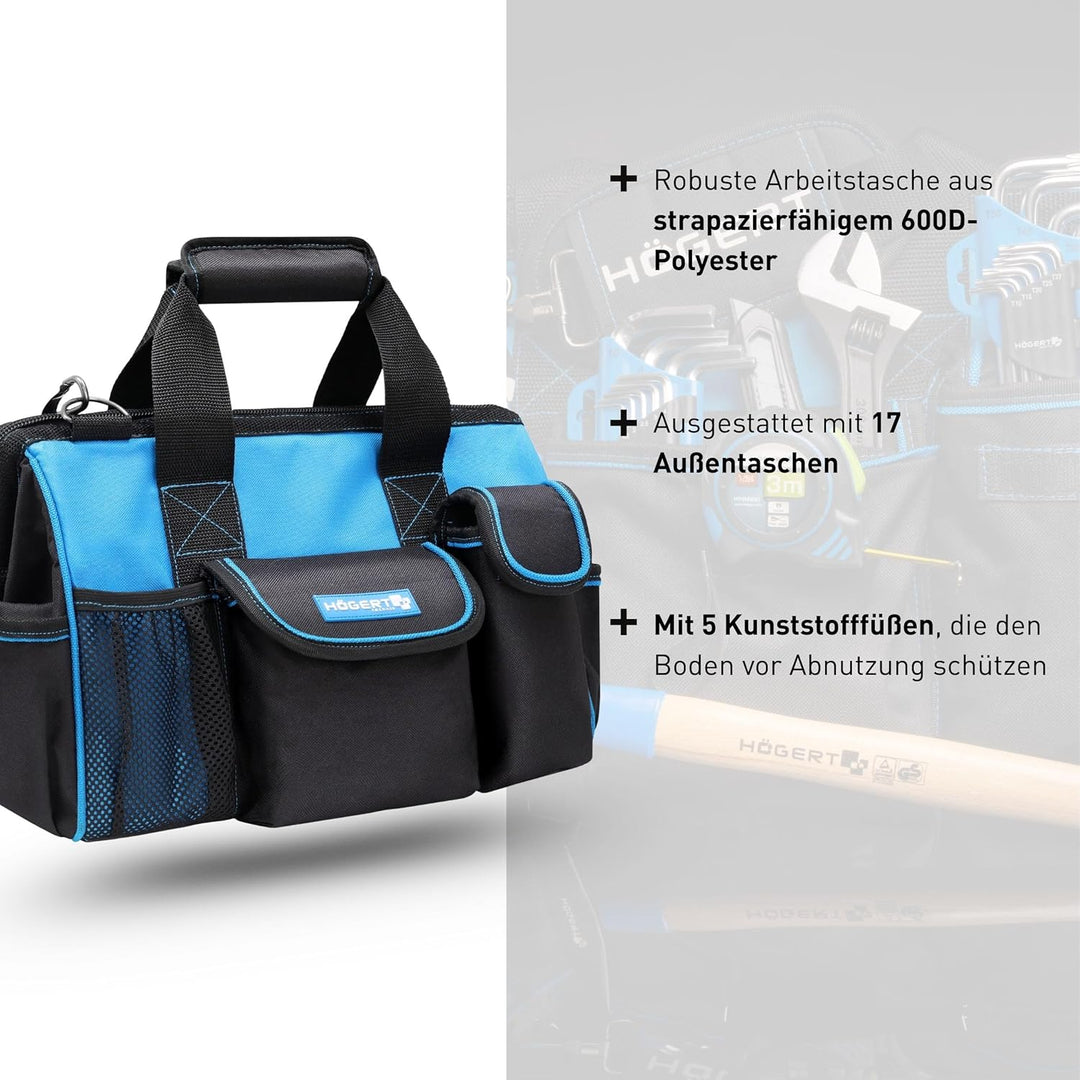HÖGERT TECHNIK - Akku Elektrowerkzeug Set 18V Schlagbohrschrauber Bohrhammer SDS+ Winkelschleifer 12