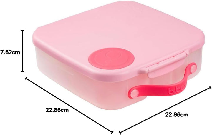 b.box Brotdose | Grosse Bento-Box mit 4 Fächern (2 auslaufsicher), herausnehmbarer Trenner, Gel-Kühl
