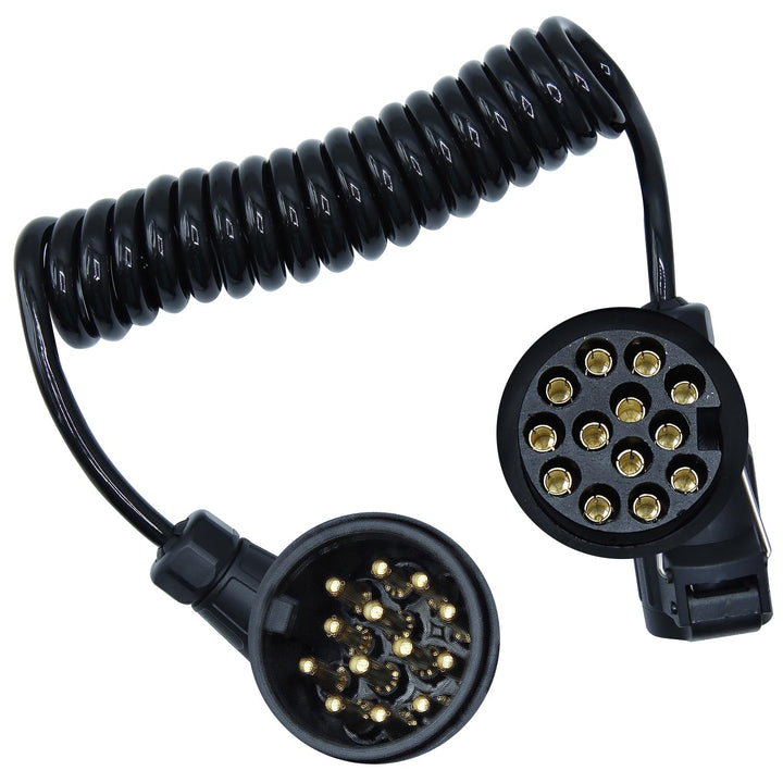CCLIFE 3.0m 13-polig auf 13 Polig Adapter Stecker Verbindung Verlängerungskabel Spiralkabel Anhänger