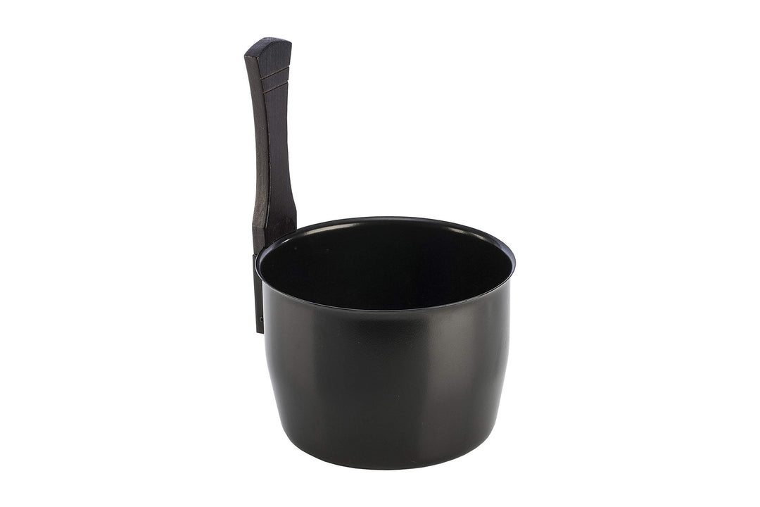 eliga Aufgusseimer mit schwarzer Pulverbeschichtung 4 Liter Schwarze Pulverbeschichtung, 4 Liter Sch