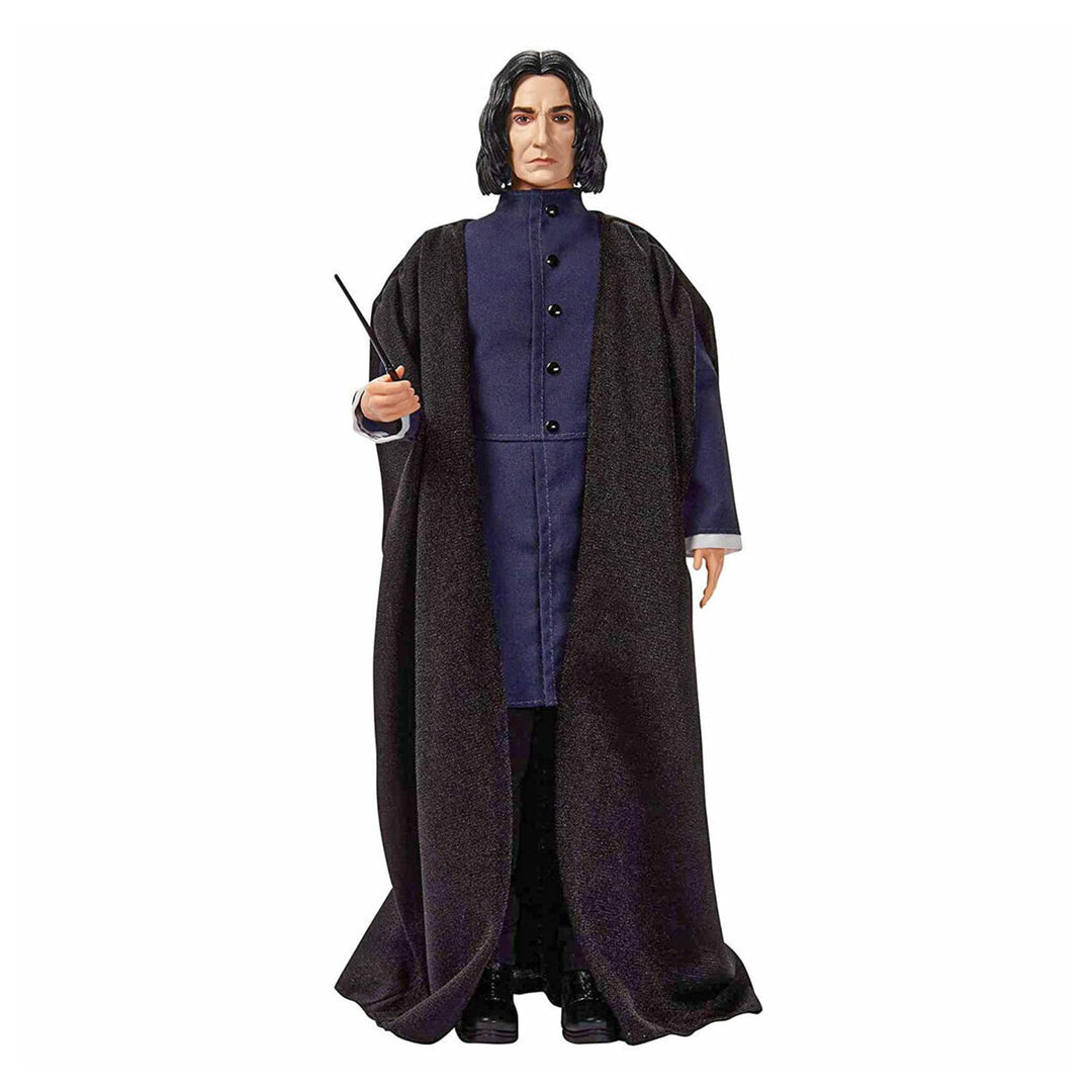 Harry Potter Mattel GNR35 - Professor Snape Puppe (ca. 30 cm), mit schwarzer Jacke, Umhang und Zaube