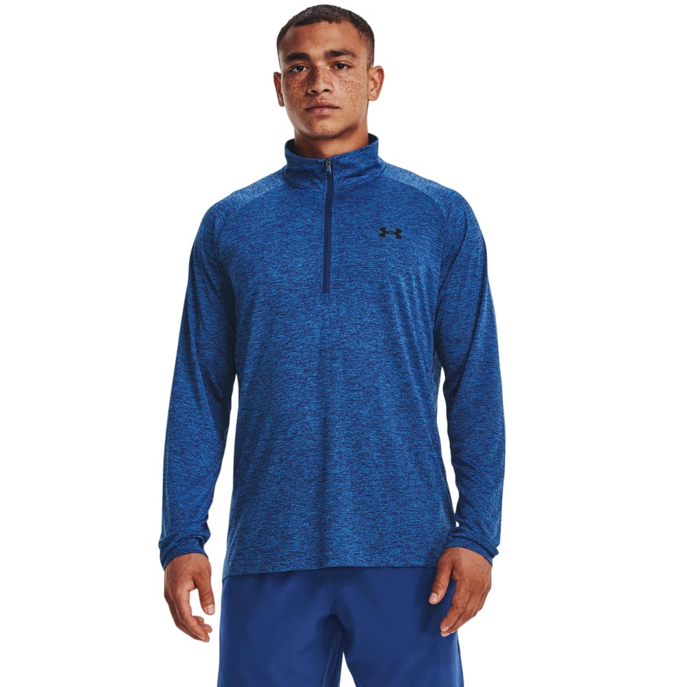 Under Armour Herren Tech 2.0 1/2 Zip Warmup Tops (1er Pack) S Blue Mirage, S Blue Mirage