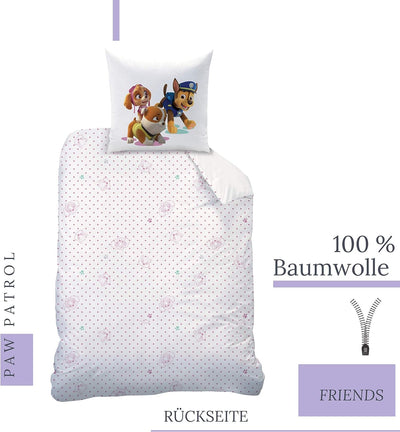 CTI PAW Patrol Bettwäsche Set für Mädchen Skye & Everest 2 teilig · Kinderbettwäsche · 1 Kissenbezug