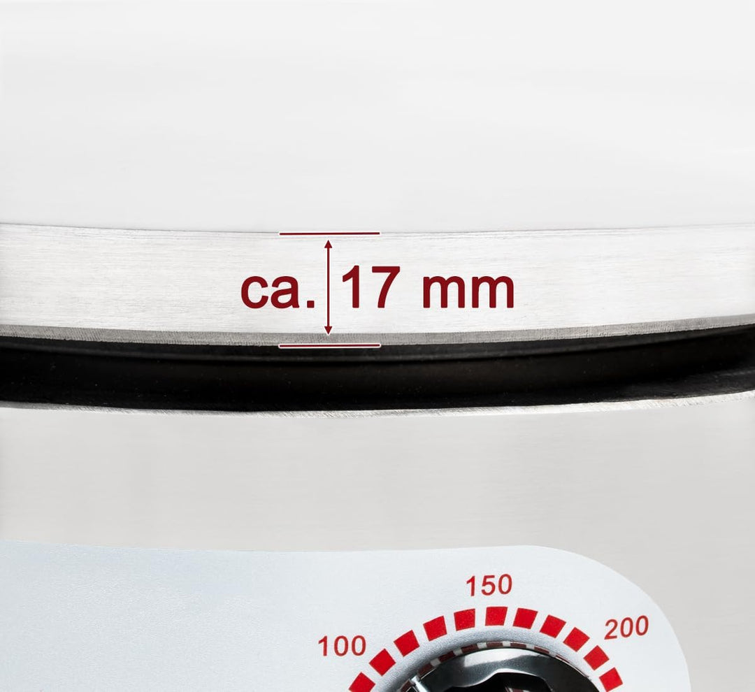 Beeketal 'BC40-1R' Gastro Crepes Maker mit Ø 400 mm antihaft Crepesplatte, 50-300 °C stufenlos einst