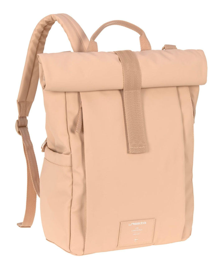 LÄSSIG Baby Wickelrucksack Wickeltasche Rucksack mit Wickelunterlage, Kinderwagenbefestigung, Flasch