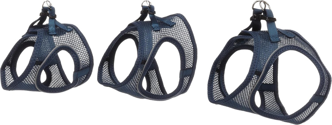 katzengeschirr - Step&Go Berta dunkelblau L - 30-34 cm / 48-52 cm - Nylon mit atmungsaktivem mesh un