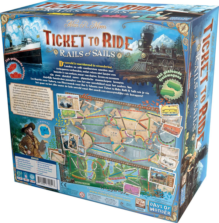 Days of Wonder bordspellen - Ticket to Ride - Rails & Sails