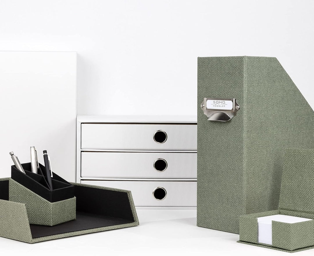 Rössler SOHO Zettelkasten | Notizzettel-Box | Schreibtisch-Organizer | Büro-Zubehör | Schreibtisch D