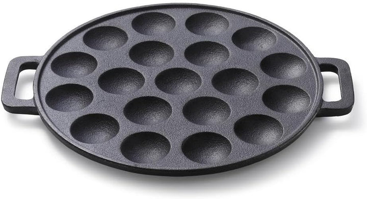 SKOTTSBERG Poffertjes Pfanne Gusseisen 24 cm eingebrannte Augenpfanne für holländische Spezialitäten