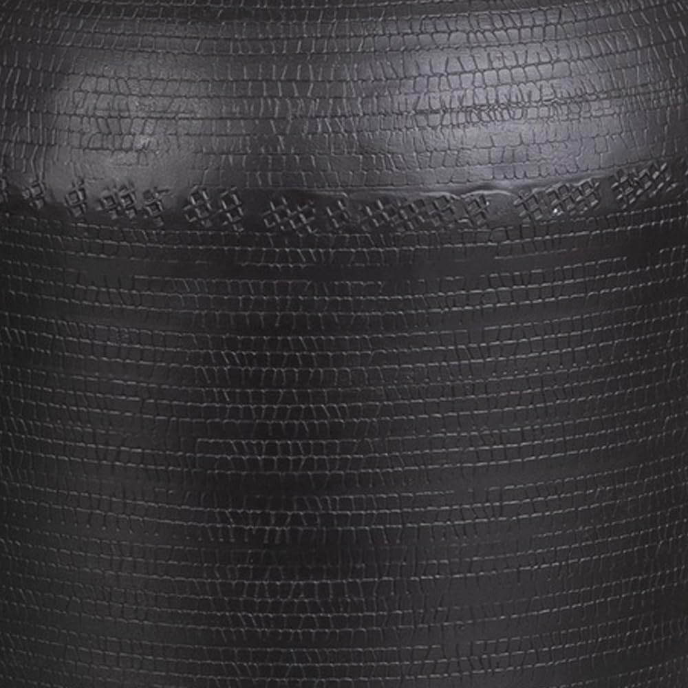 Vase 25,5 x 25,5 x 33 cm schwarz Aluminium