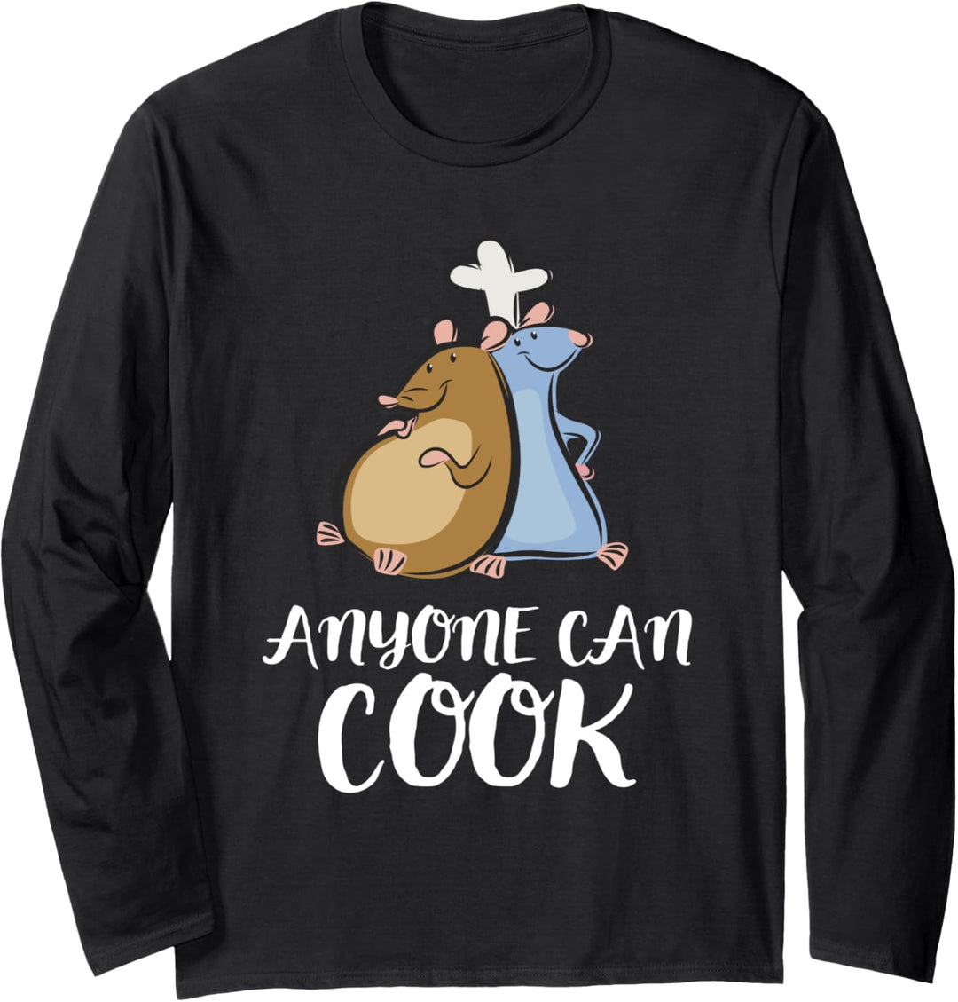 Disney Pixar Ratatouille Remy And Emile Anyone Can Cook Langarmshirt