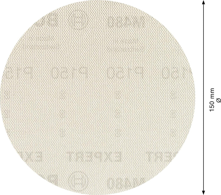Bosch Accessories 50x Expert M480 Schleifnetz (für Hartholz, Farbe auf Holz, Ø 150 mm, Körnung 150,