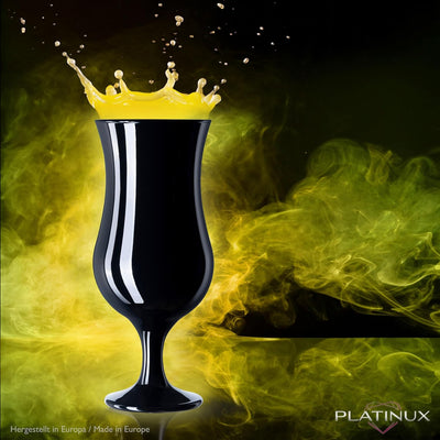 Schwarze Cocktailgläser max. 470ml aus Glas Set (6-Teilig) Longdrinkgläser Partygläser Milkshake Gla