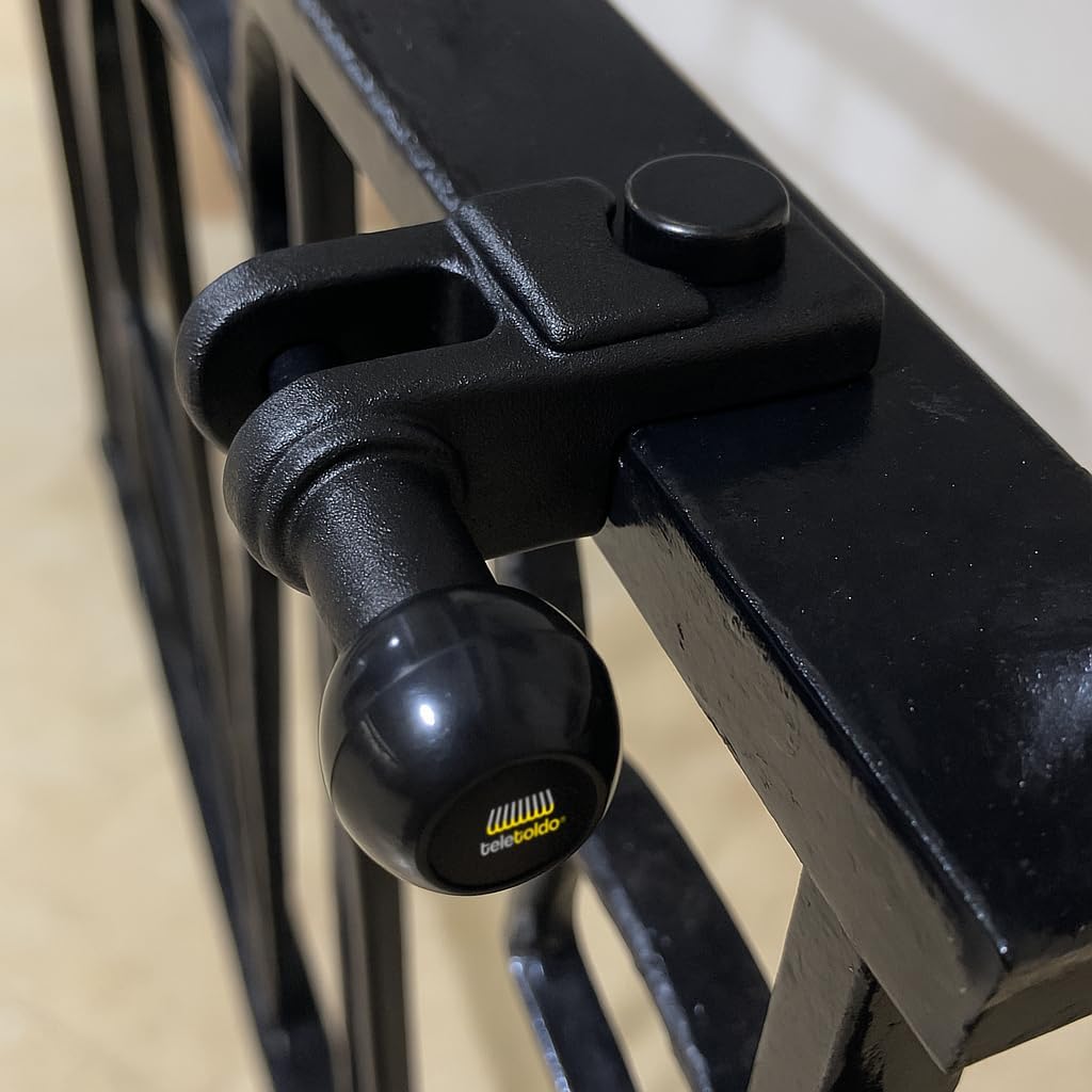 Baldachin Geländer Set mit Schrauben (schwarz), Schwarz