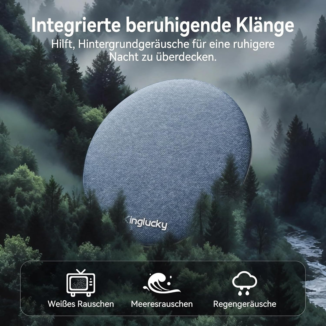 Kinglucky X50 Kissenlautsprecher Bluetooth Pillow Speaker für unter dem Kopfkissen, mit Weissem Raus