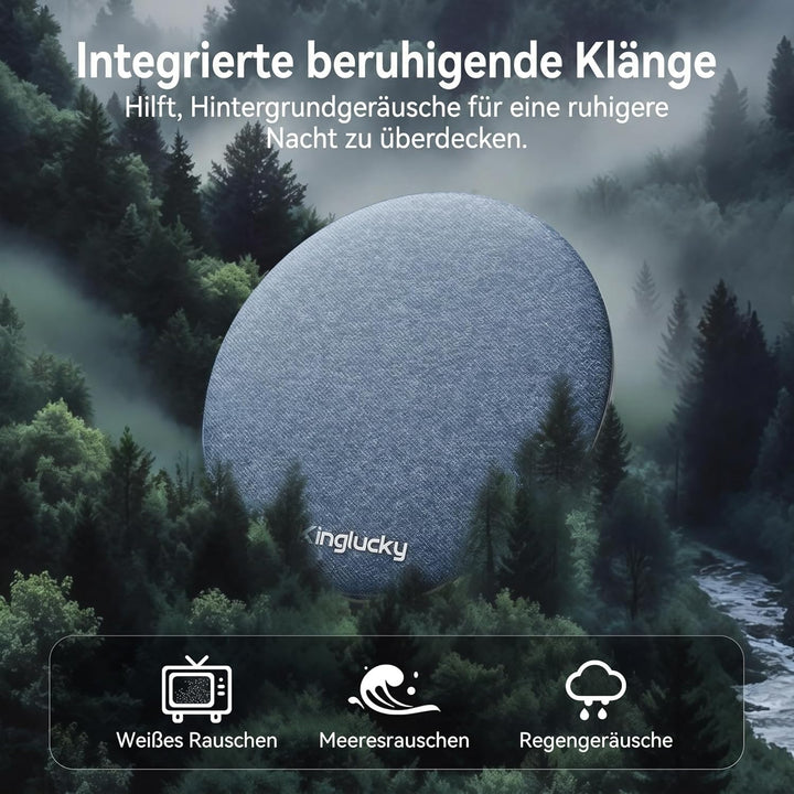 Kinglucky X50 Kissenlautsprecher Bluetooth Pillow Speaker für unter dem Kopfkissen, mit Weissem Raus