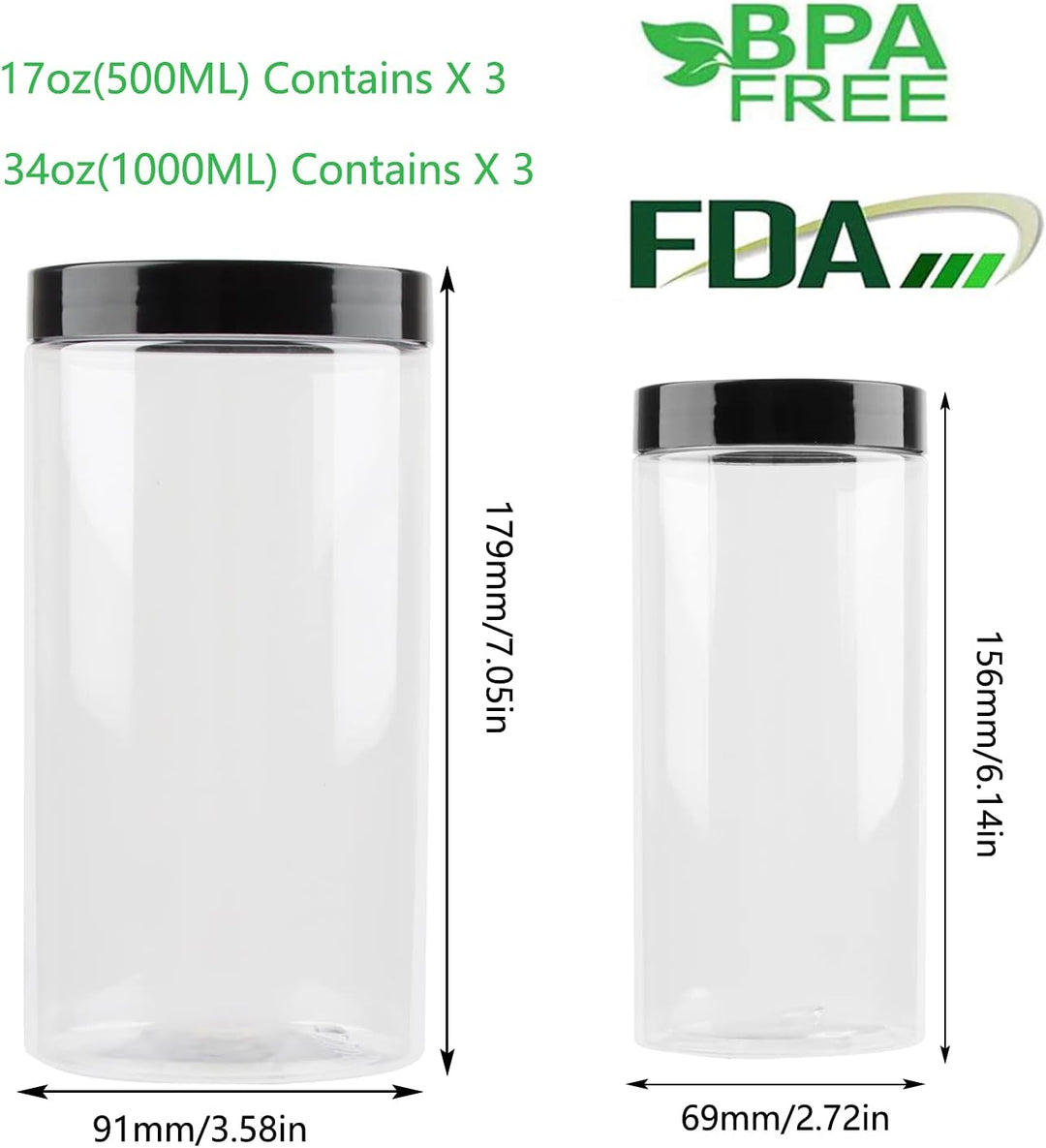 Aufbewahrungsbox Küche, Aufbewahrungsbox mit Deckel Küche, Vorratsdosen 3 Set 1000ml & 3 Set 500ml z