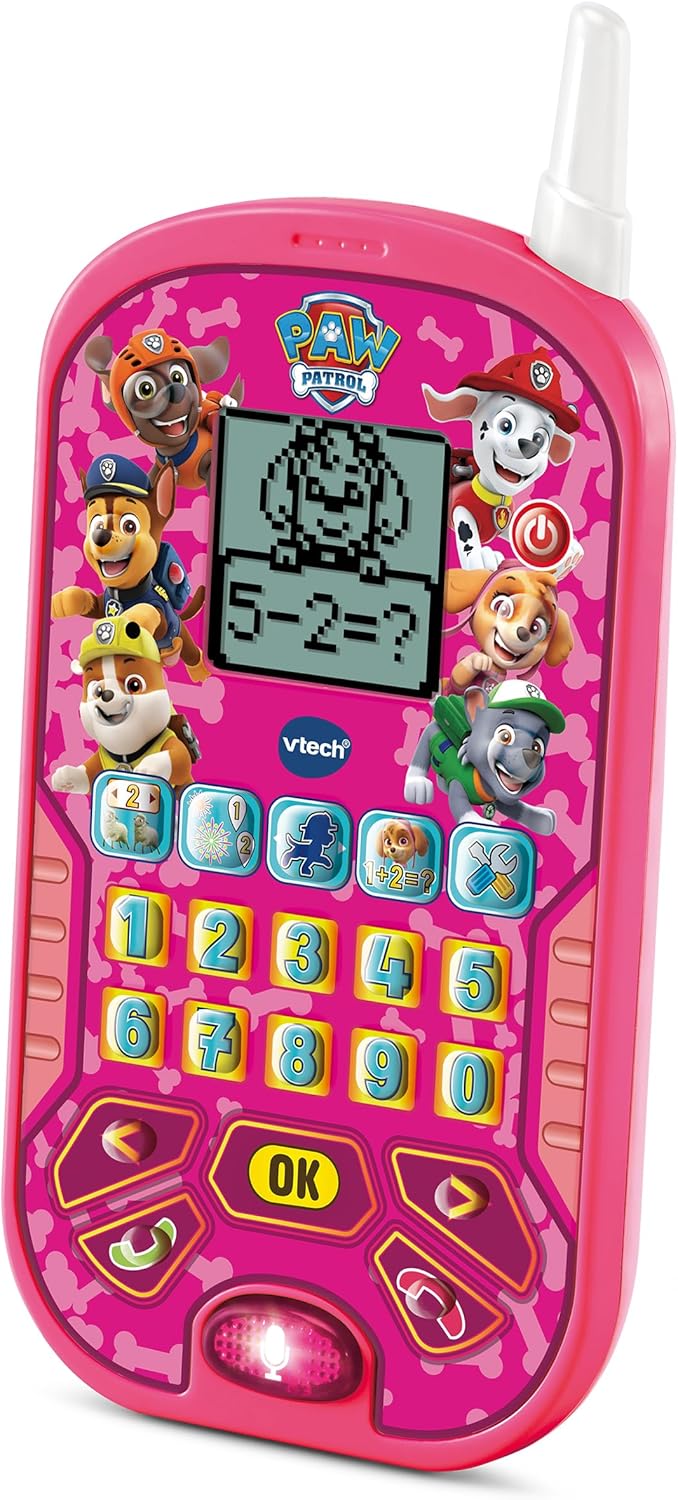 VTech PAW Patrol - Skye Lernhandy – Mit den Originalstimmen der Fellfreunde und spannenden Lernspiel