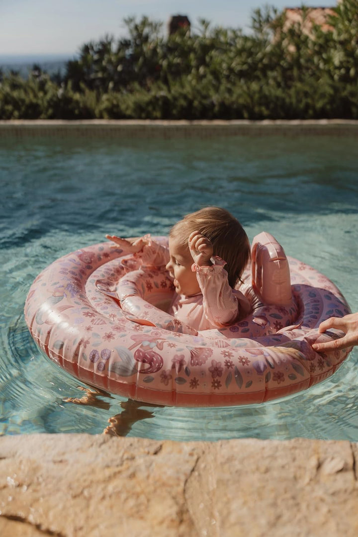Little Dutch Baby Schwimmsitz - Schwimmring - Schwimmhilfe - Aufblasbar - für Mädchen ab 6 Monaten -
