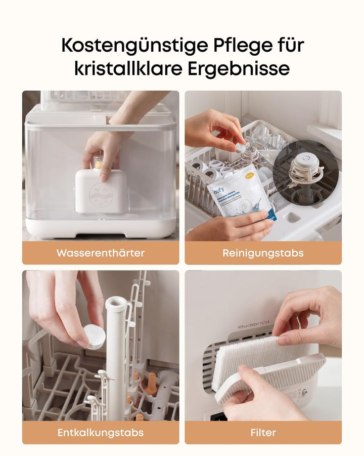 eufy 6-Monats-Wartungsset für Babyflaschen-Spülmaschine S1 Pro, Pflegeset mit integriertem Wasserent