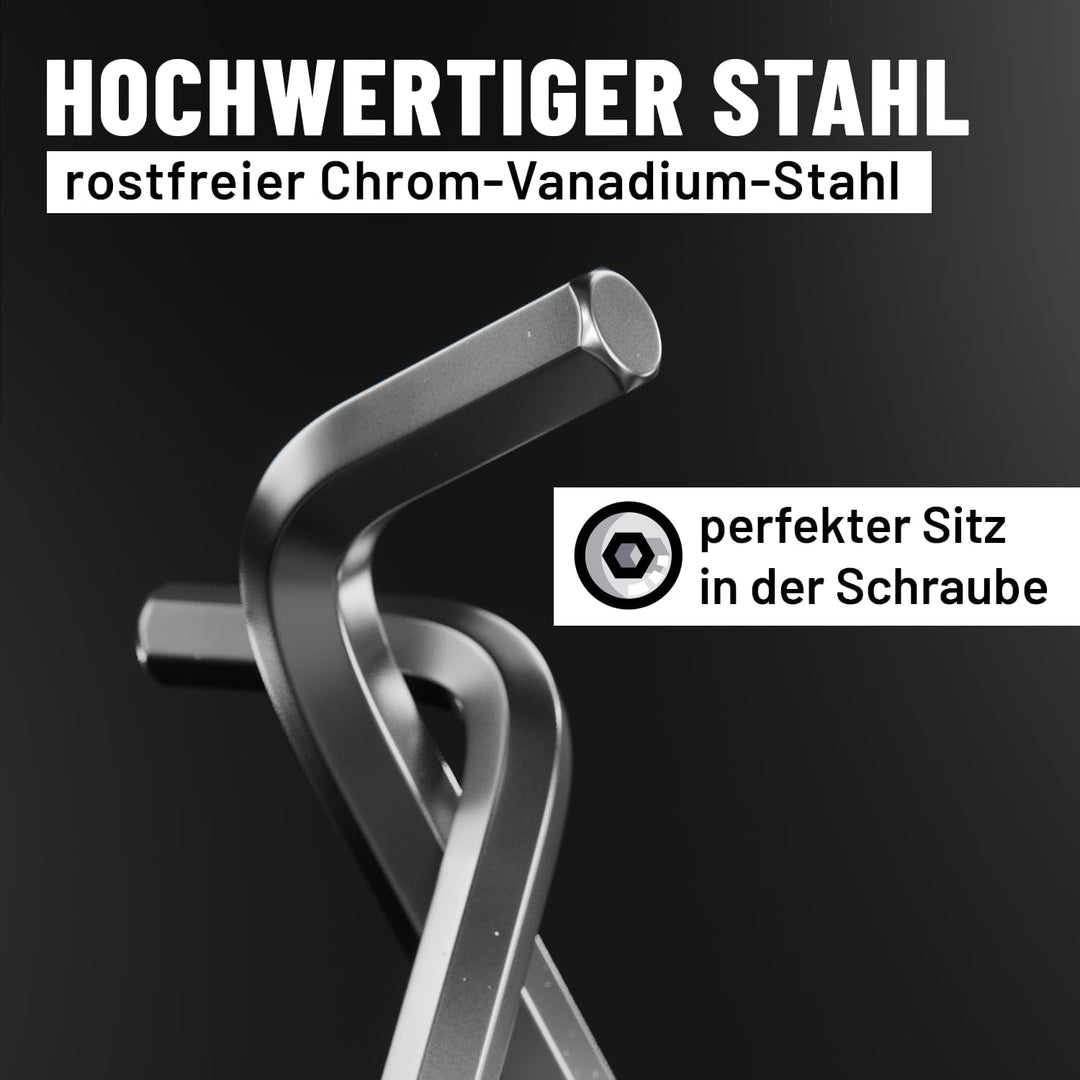 greate 2x Innensechskantschlüssel Set mit Kugelkopf 13 teilig - 1,27 bis 10 mm Sechskantschlüssel Se